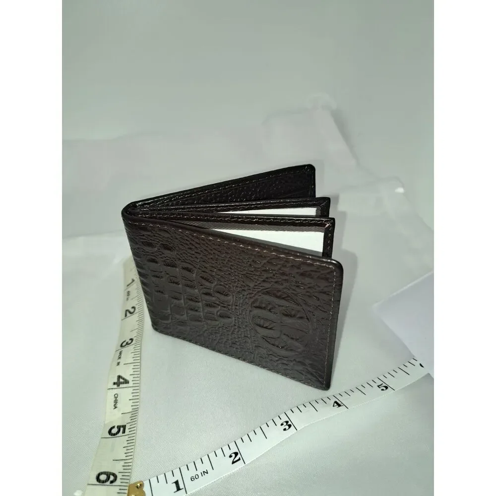 GET BOTH Red & Black Alligator minimalist fold-over Credit Card Cash Wallet